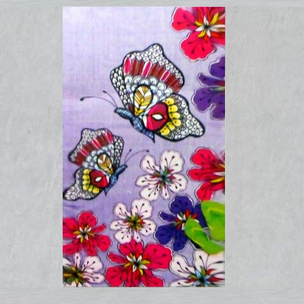 Butterfly Beach Towel measures 34 x 63 inches